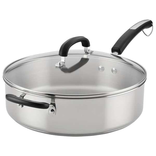Farberware Brilliance 6QT Stainless Steel Saute Pan W/ Lid & Handle
