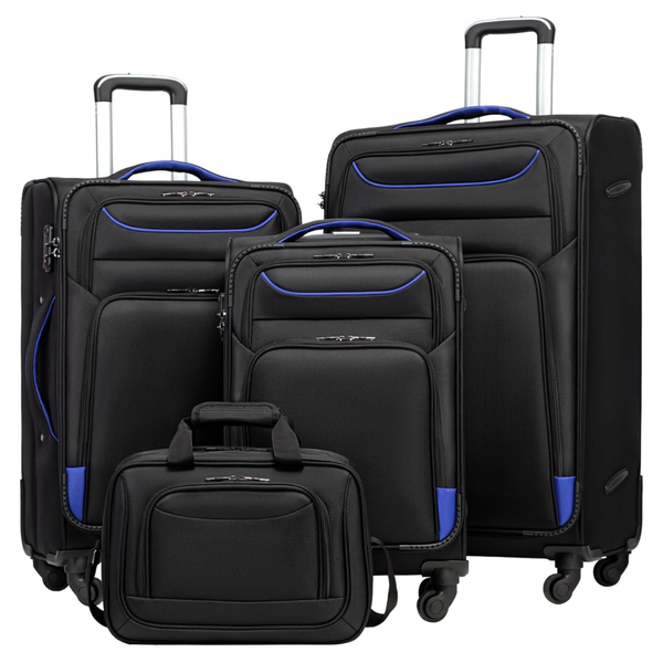 4-Piece Softshell Luggage Set With TSA Lock (Various)