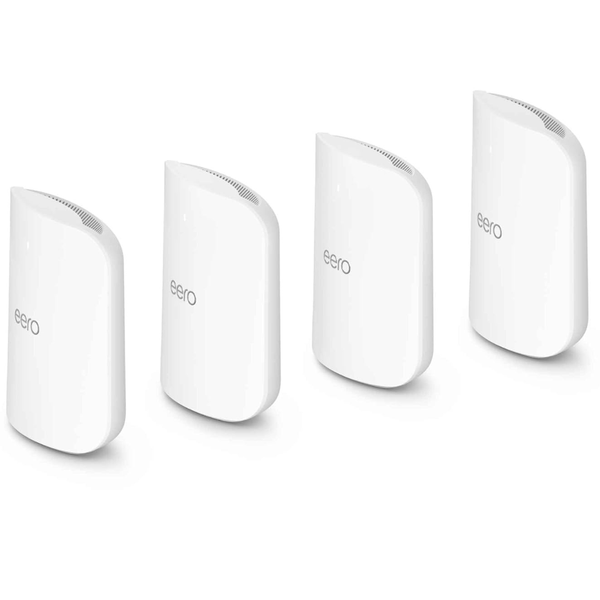 4-Pack Amazon Eero Max 7 Tri-Band Mesh 10 Gbps Wifi Router (2,500 Sq. Ft)