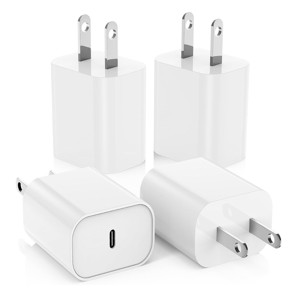 4-Pack 20W USB C Charger Block