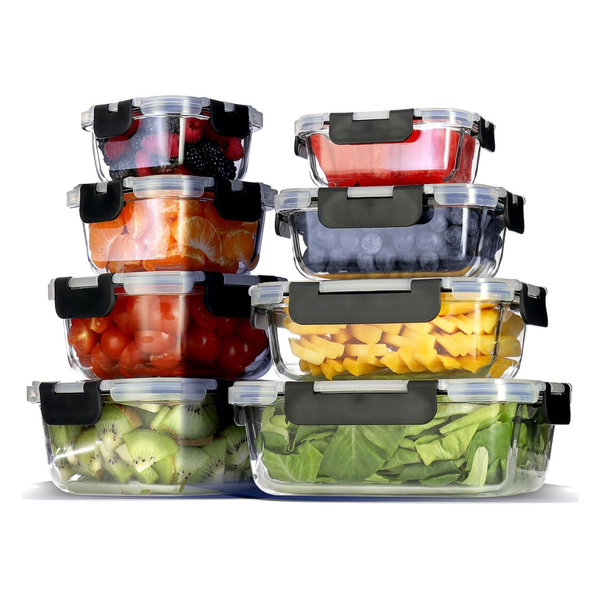 16-Piece Eatex Glass Food Storage Containers with Lids