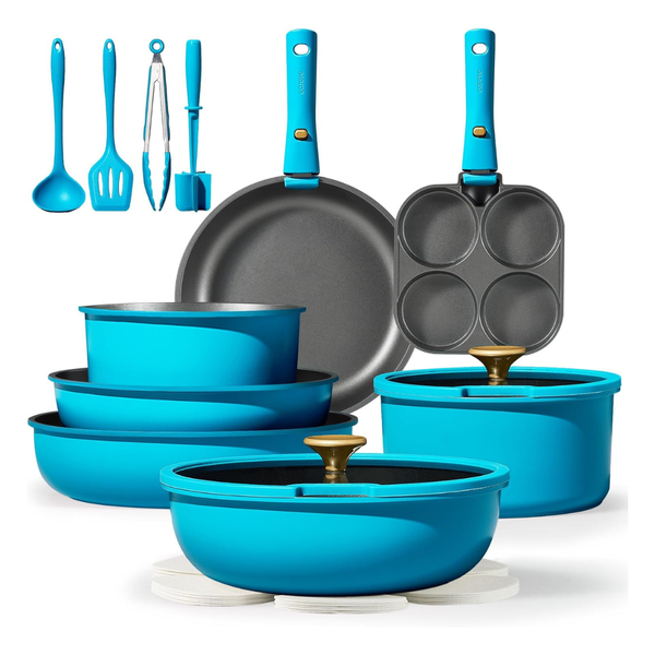 21-Piece Pots and Pans Nonstick Cookware Set with Handle