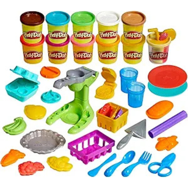 28-Pieces Play Doh Farmers Market Kitchen Playset with Accessories