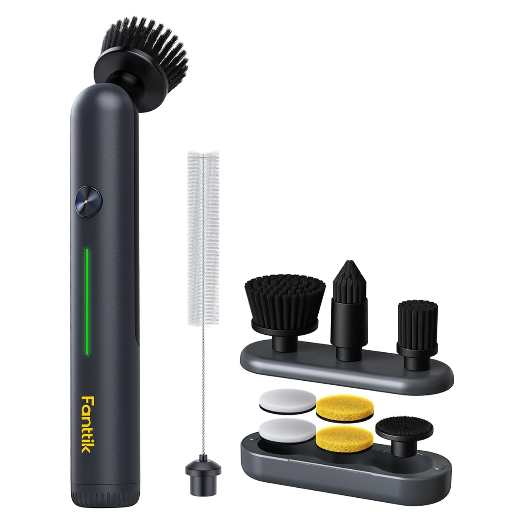 Fanttik G9 Nano Electric Cordless Spin Scrubber w/ 8 Replaceable Heads