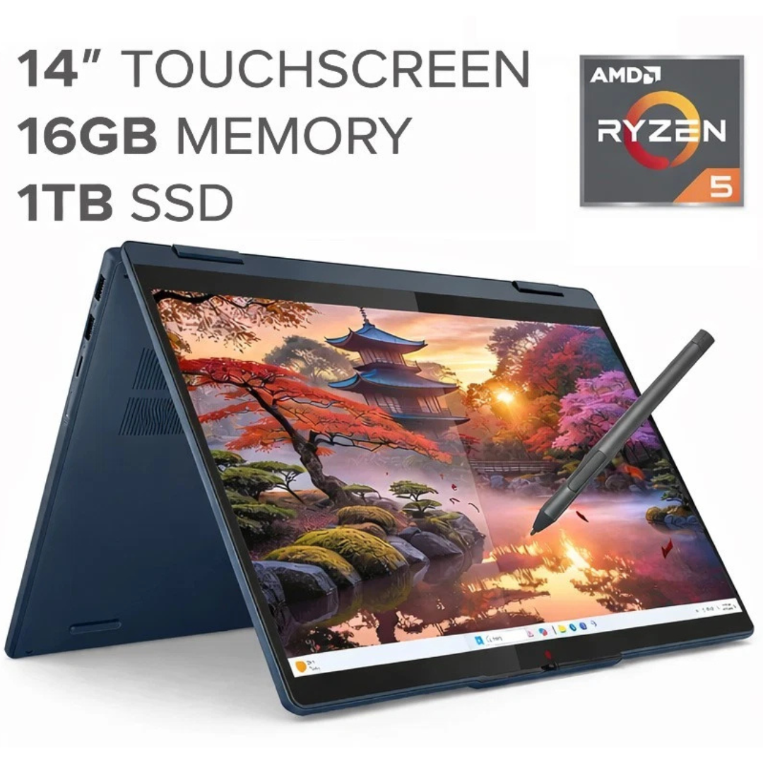Lenovo IdeaPad 5 14" FHD+ Touch 2-in-1 Laptop (Ryzen AI 5 340 / 16GB RAM / 1TB SSD)
