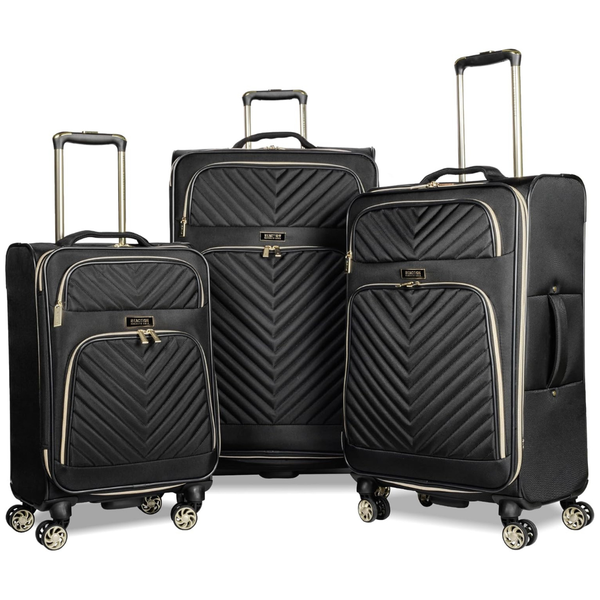 Kenneth Cole 3-Piece Chelsea Chevron Quilted Luggage Set
