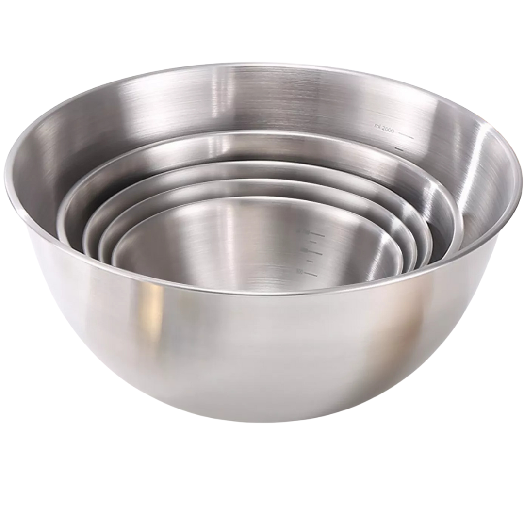 Art & Cook 5-Piece Nesting Stainless Steel Bowl Set