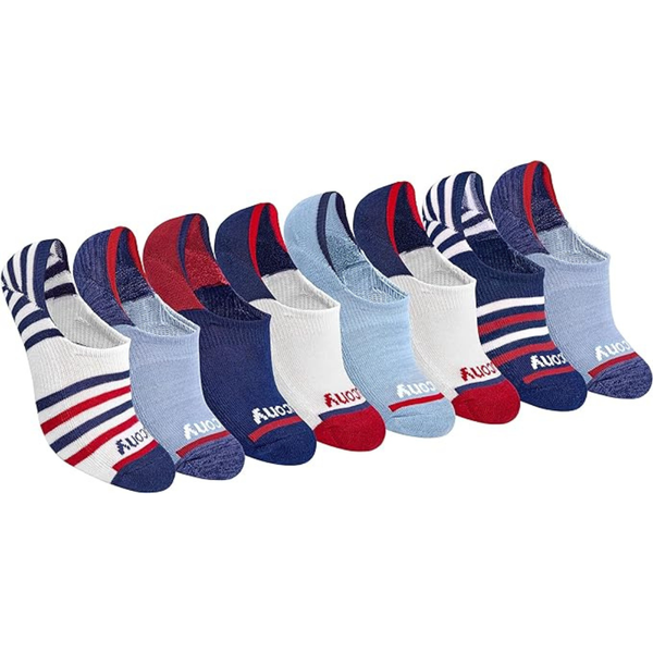 8-Pairs Saucony Women's Show Cushioned Invisible Liner Socks