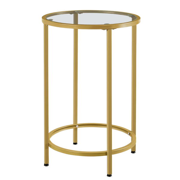 16"D x 16"W x 24"H Small Coffee Accent Glass End Table Nightstand