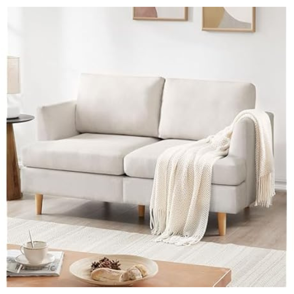 56" BFD Mid Century Modern Extra Deep 2-Seat Sofa Loveseat