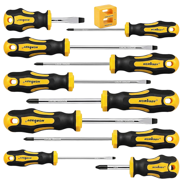 11-Piece Horusdy Magnetic Screw Driver Set