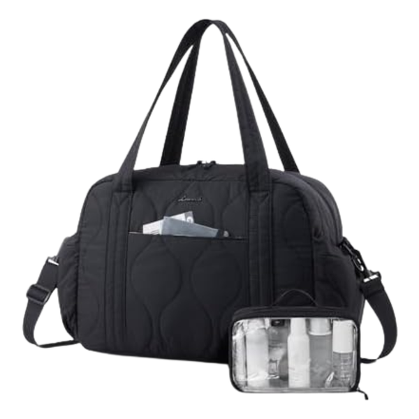 Women's Lightweight Carry On Duffle Bag With Toiletry Bag