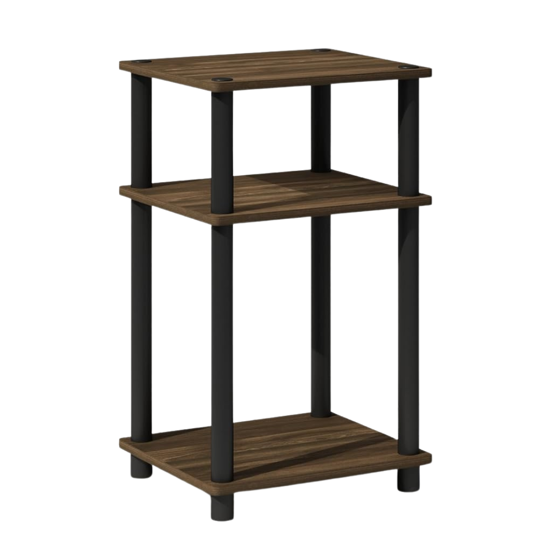 Furinno Just 3-Tier Turn-N-Tube Open Storage Nightstand