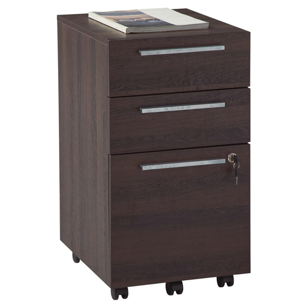 Realspace Trezza 19"D Vertical 3-Drawer Mobile File Cabinet