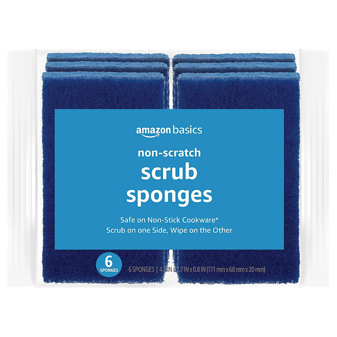 6-Pack Amazon Basics Non-Scratch Sponges (5.4" x 2.4" x 0.8")
