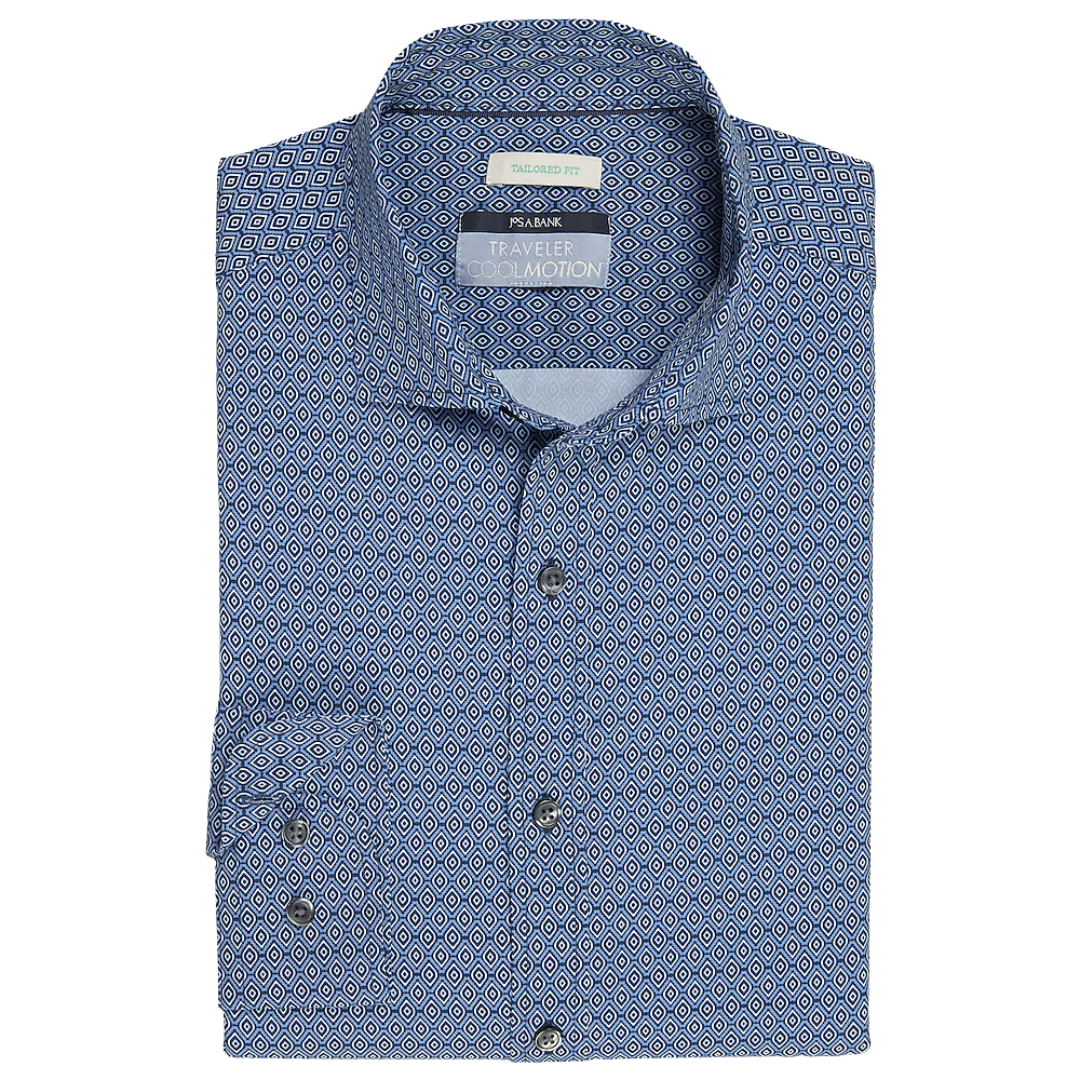 Traveler Collection Tailored Fit Retro 4-Way Stretch Sportshirt