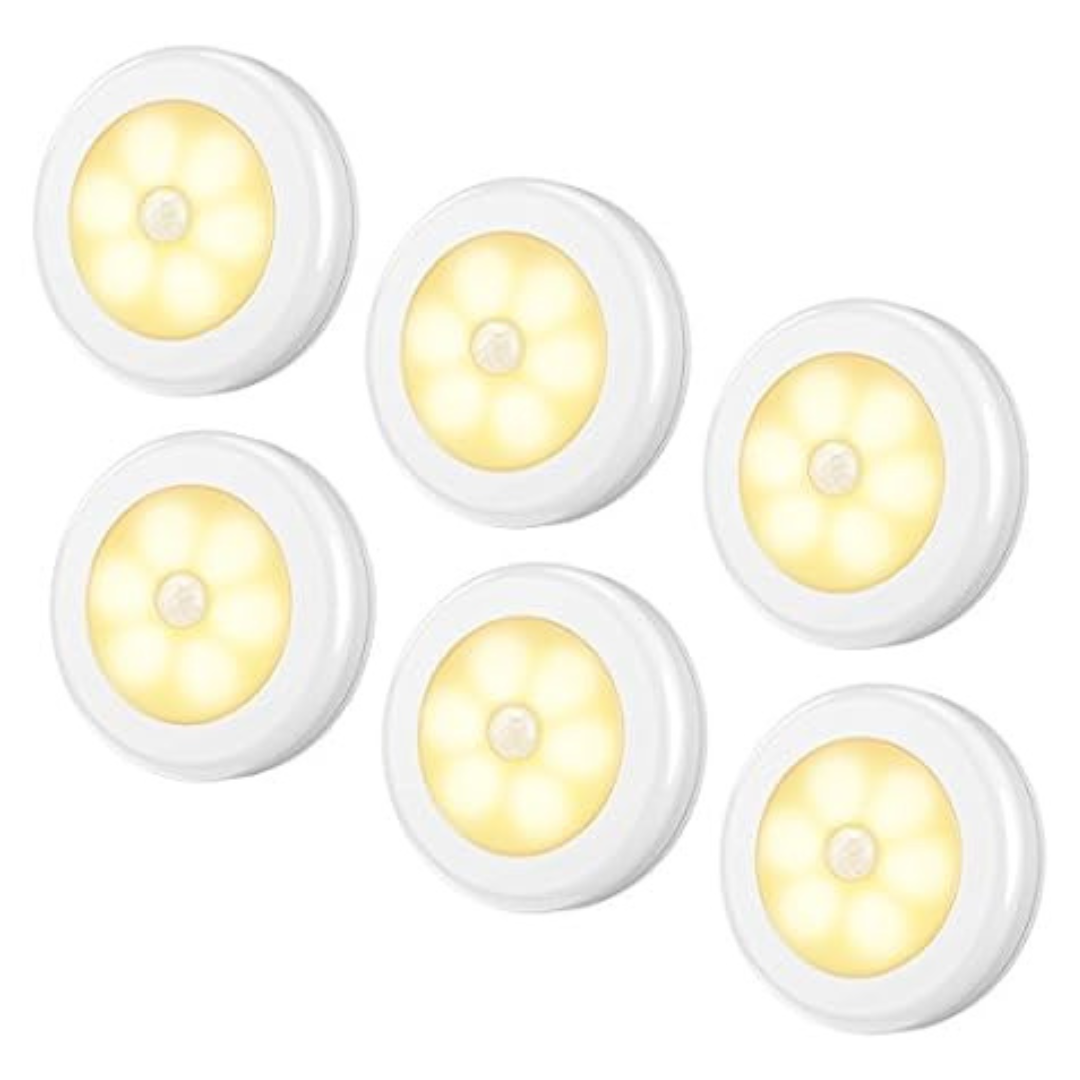 6-Pack Amir 3.15" Motion Sensor Stick On LED Lights