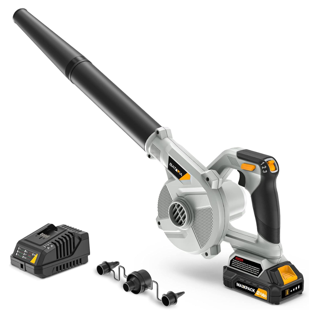 Cordless 20V Electric Handheld Leaf Blower W/ Battery & Charger