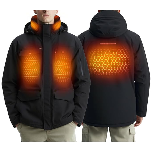 Men's Heated Jacket With Rechargeable Battery