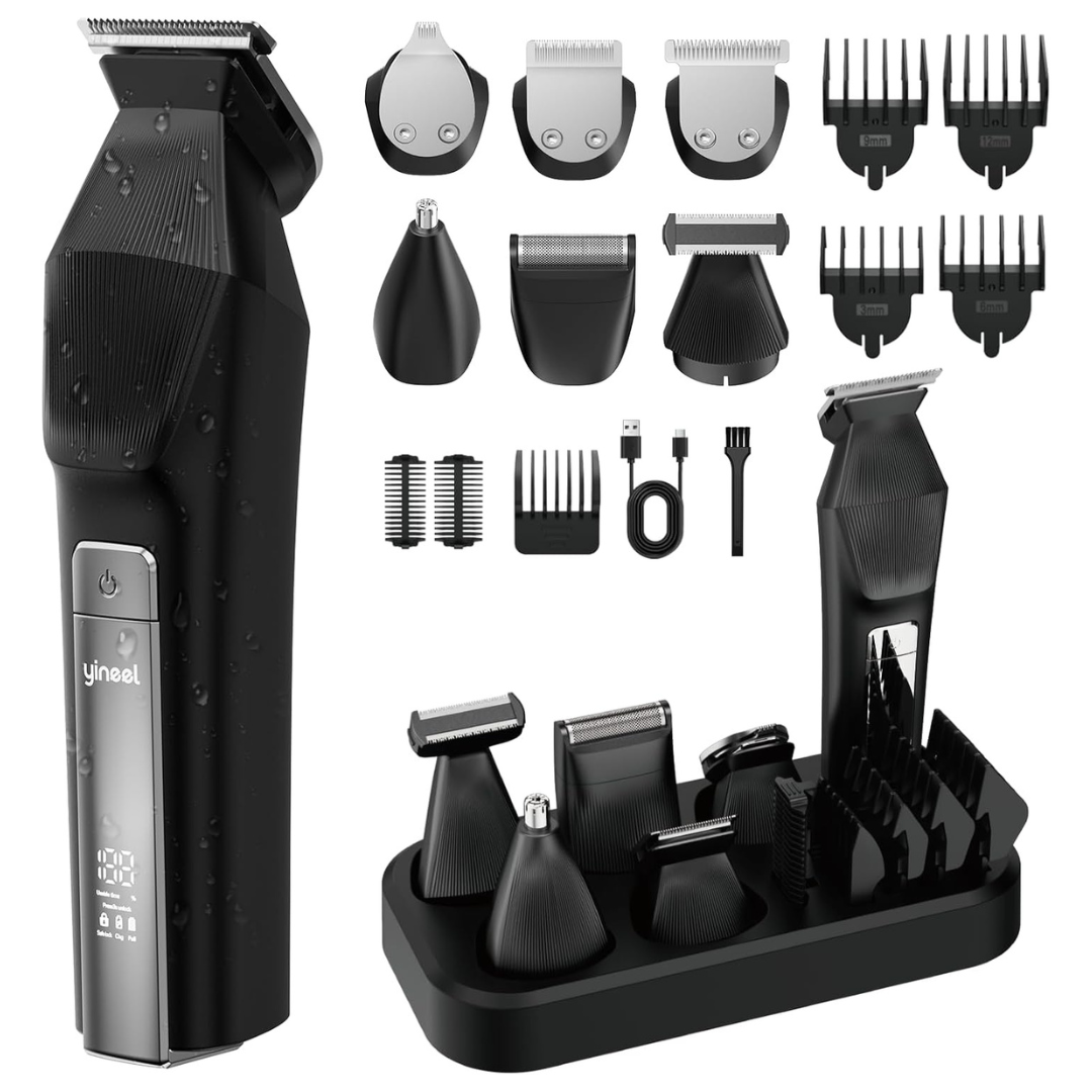 Professional All-In-One Waterproof Cordless Beard Trimmer Kit