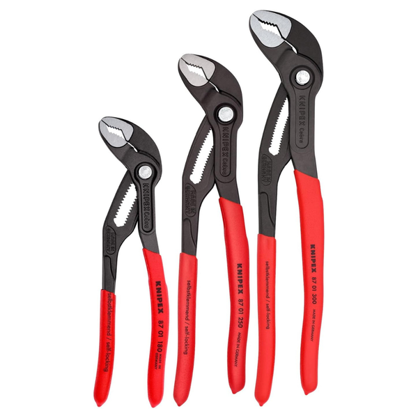3-Piece KNIPEX Tools Cobra Pliers Set (7, 10, & 12)