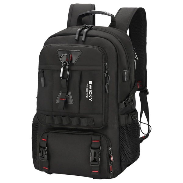 50L Expandable Water Resistant Backpack W/ Shoe Compartment & USB Port
