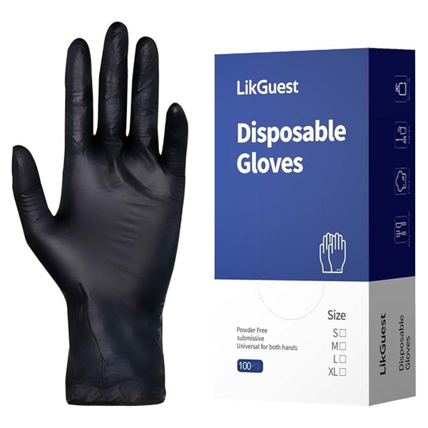 100-Count Latex-Free & Powder-Free Disposable Nitrile Gloves