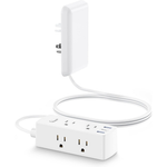 5-FT Flat Extension Cord with 6 Outlets and 3 USB Ports