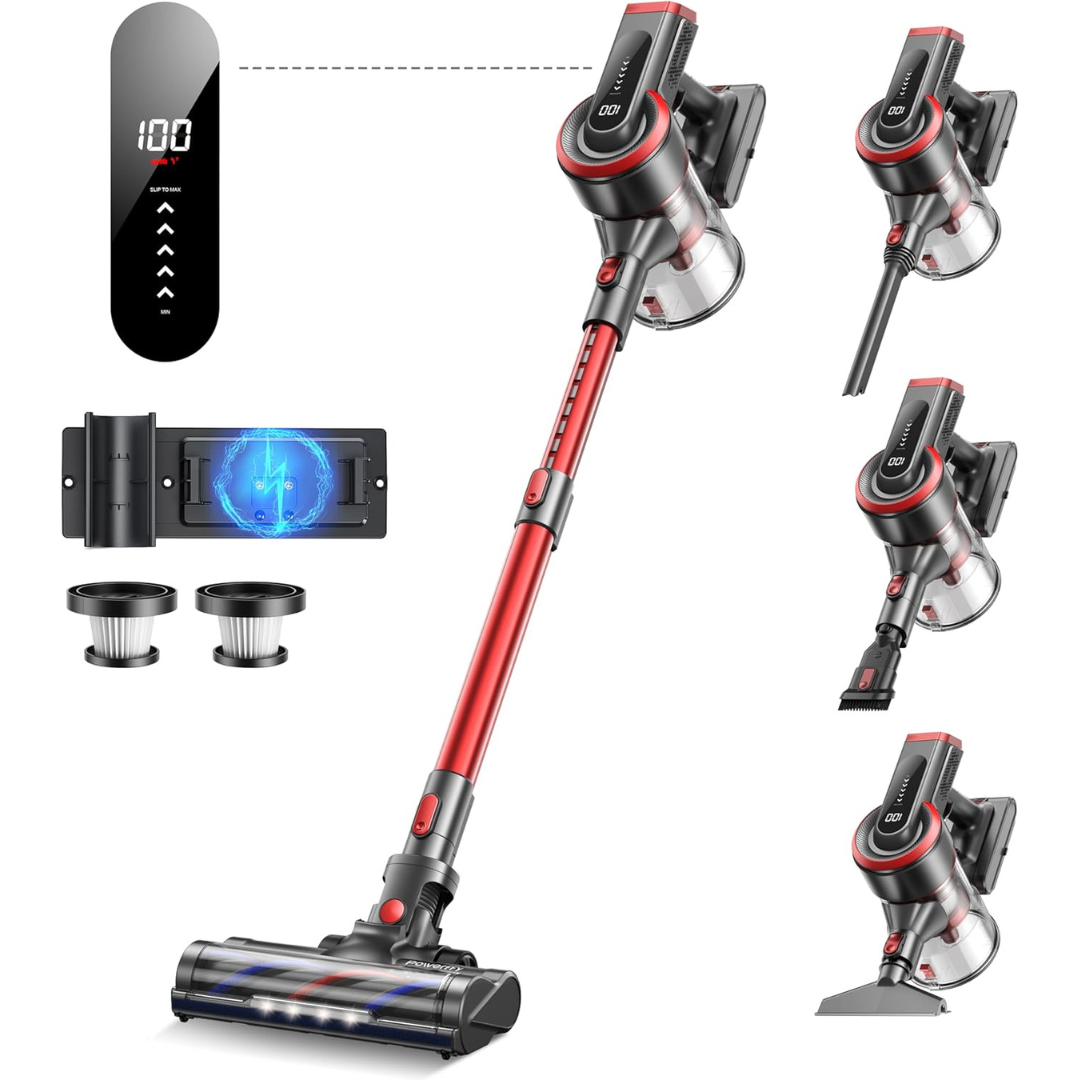 Powerffy 450W 40KPA Suction Cordless Stick Vacuum Cleaner