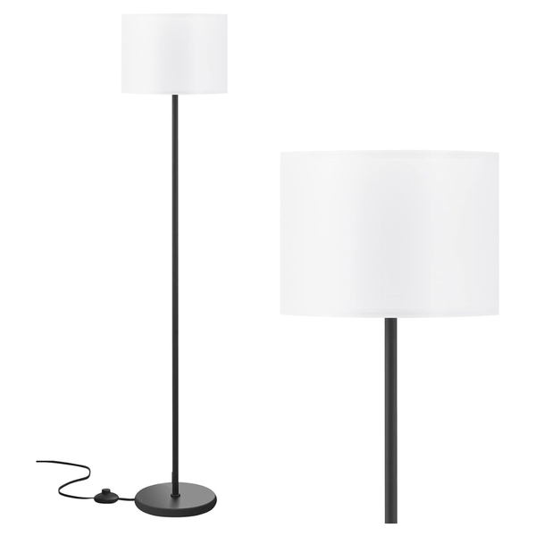 Simple Design Modern LED Floor Tall Lamp With Shade With Foot Switch