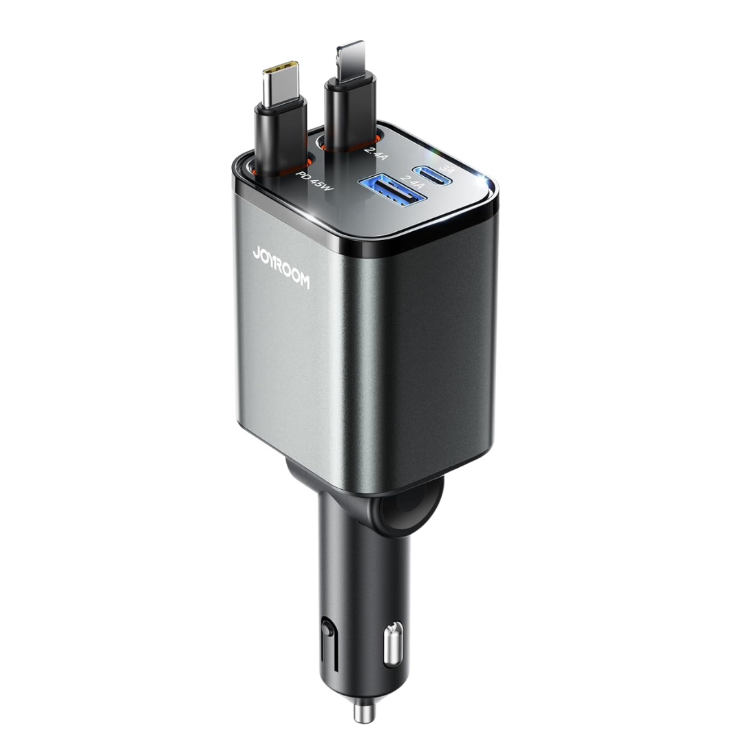 84W Joyroom 4-in-1 USB-C & Lightning Car Charger