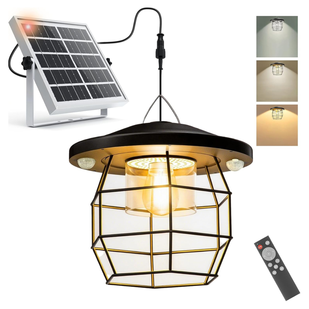 ICOFRU Motion Sensor Solar Shed Light W/ 5 Lighting Modes