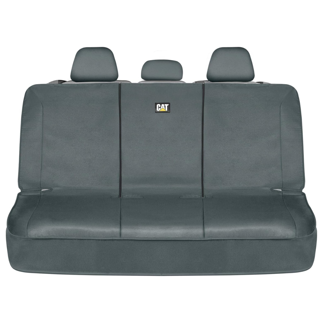 CAT Flexfit Durable Canvas Material Gray Rear Seat Cover