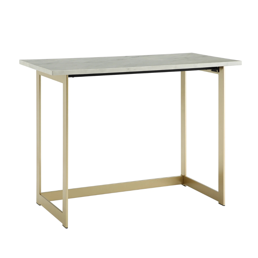 Walker Edison 42" Marble Modern Glam Faux Writing Desk