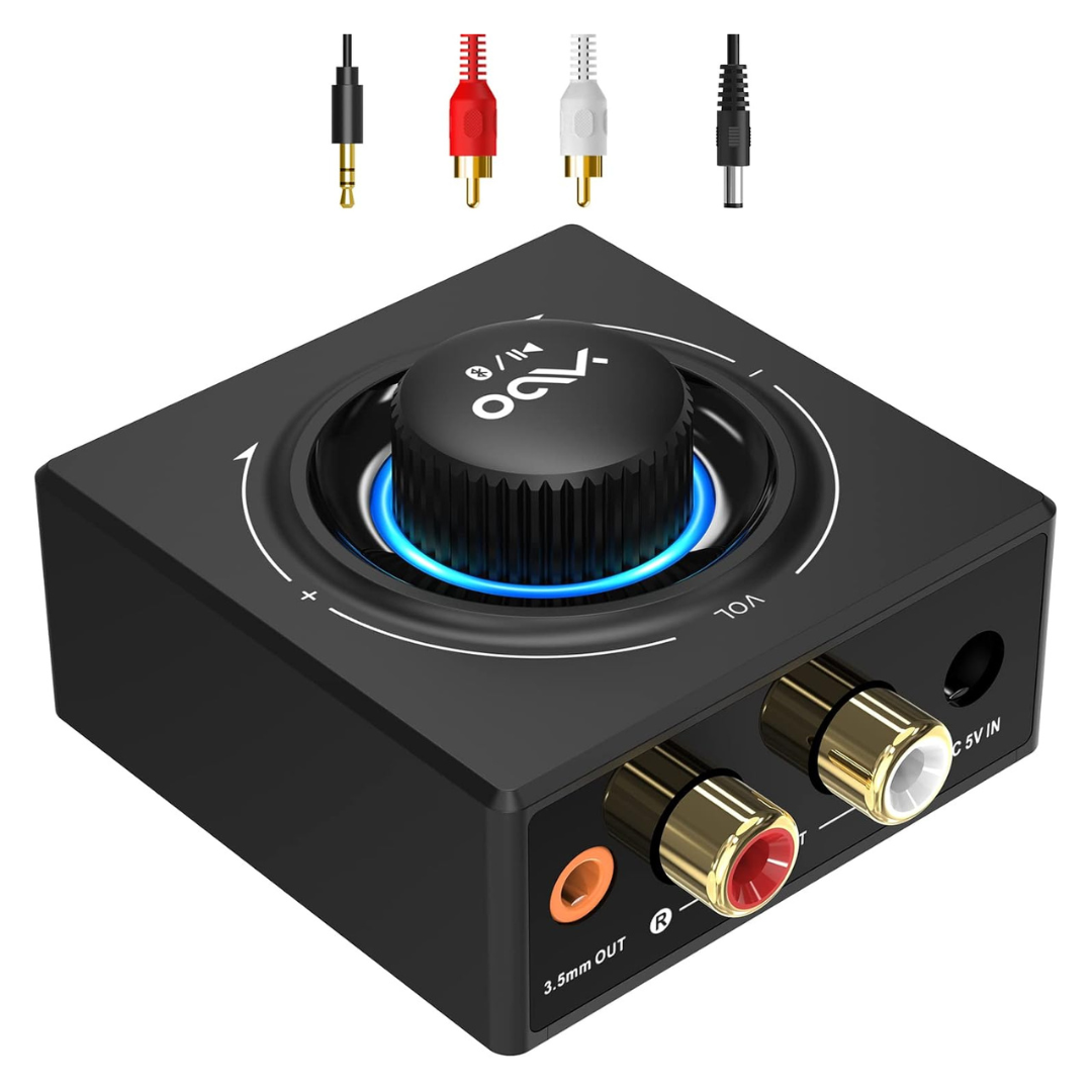 B06T3 Bluetooth 5.3 Receiver 100ft RCA Bluetooth Audio Adapter