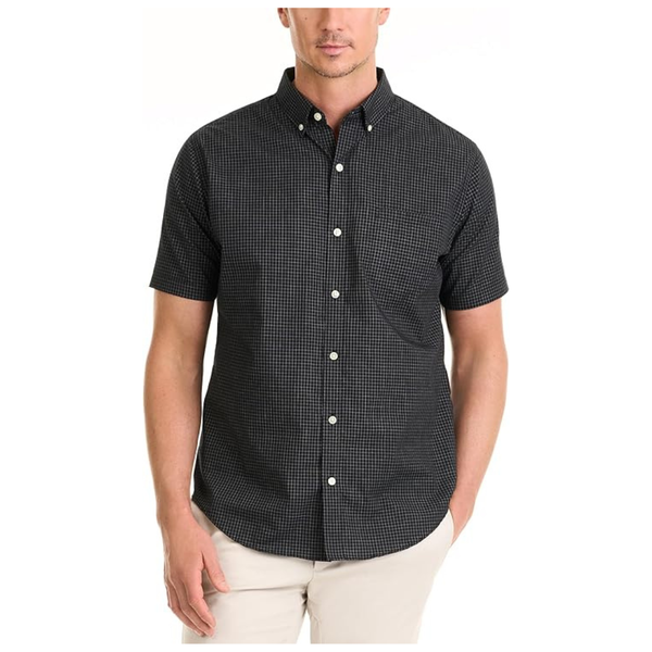 Van Heusen Men's Wrinkle Free Short Sleeve Check Shirt