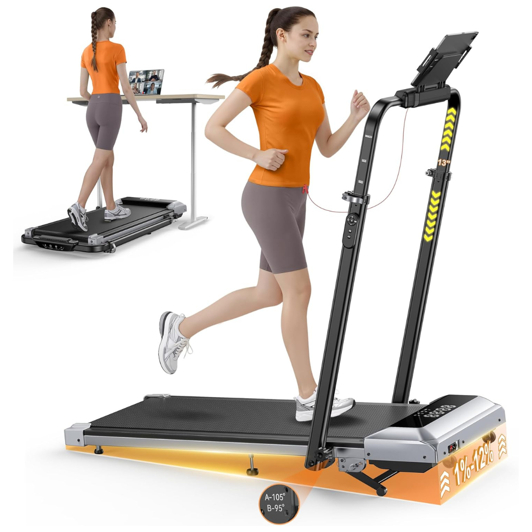 Toputure Remote Control & LED Display Walking Treadmill