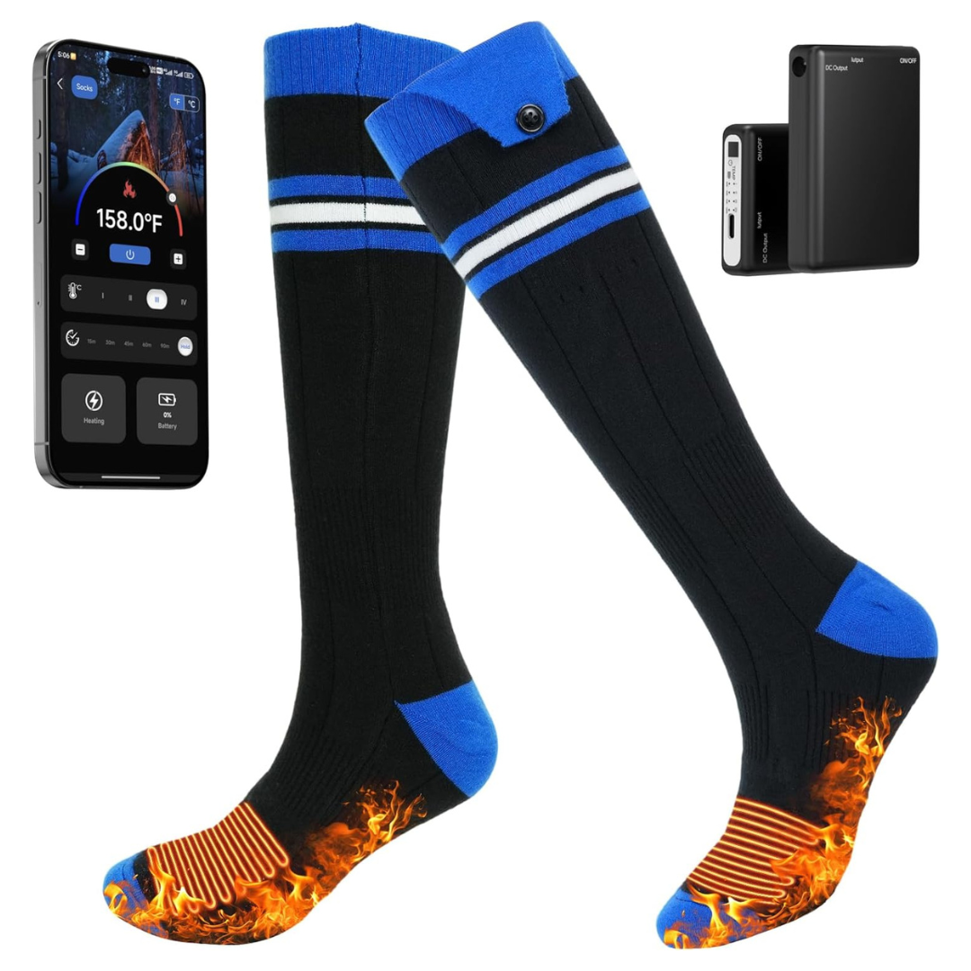 6000mAh 2 Battery Rechargeable Heating Electric Socks
