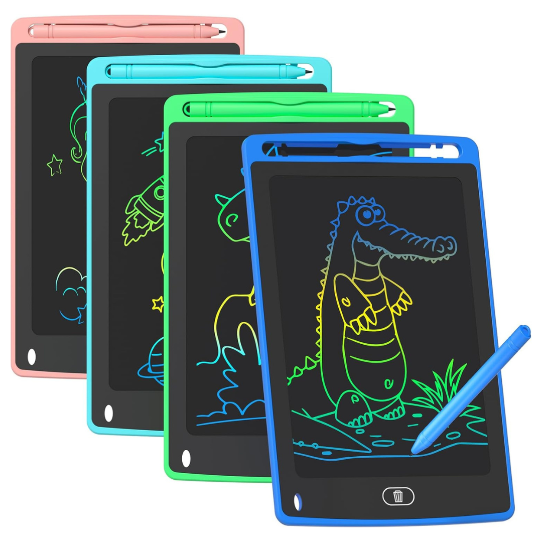 TQU 4-Pack Colorful Doodle Board LCD Writing Tablet
