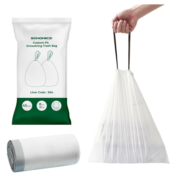 45-Count Songmics Polyethylene Kitchen Trash Bags