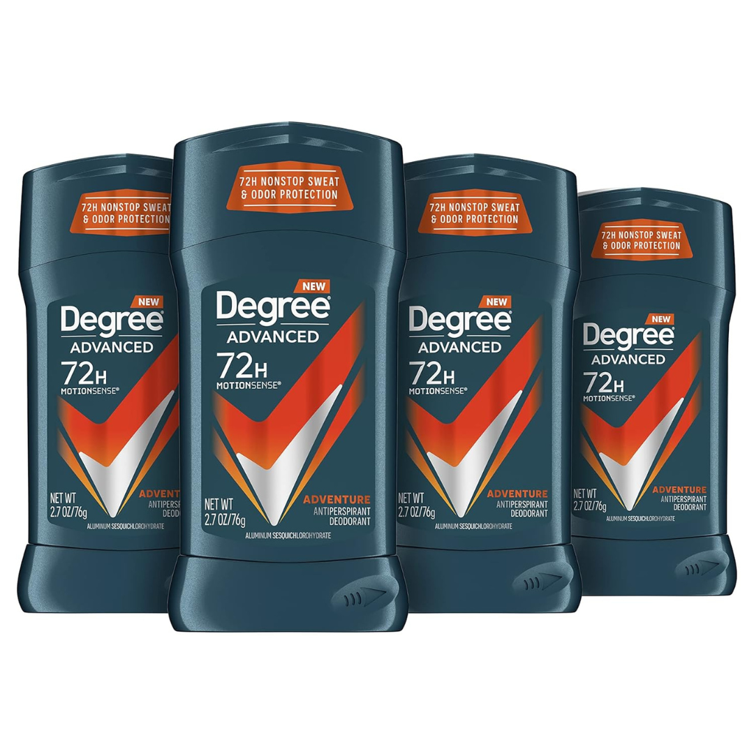4-Pack 2.7oz Degree Advanced Men's Antiperspirant Deodorant