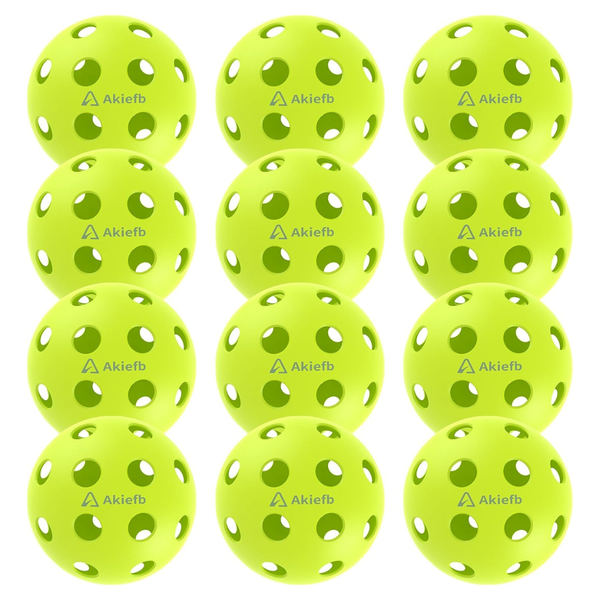 12-Pack Pro-Grade 40-Hole Pickleball Balls