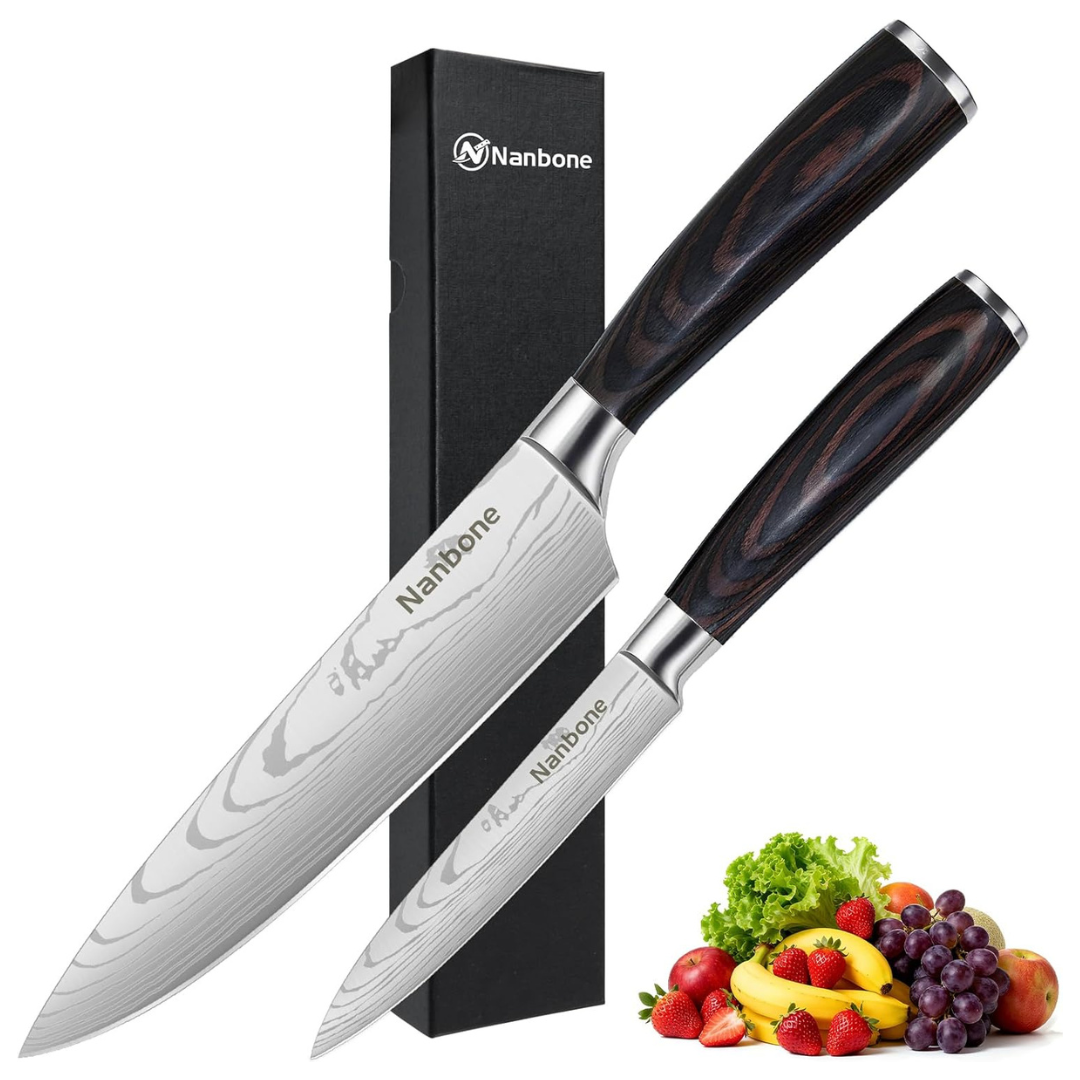 2-Piece Nanbone High Carbon Stainless Steel Kitchen Knife Set