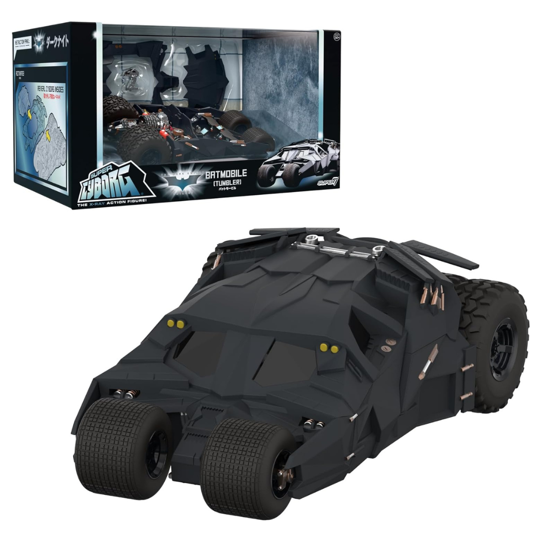 10" Super 7 Batman Begins Super Cyborg Batmobile Tumbler