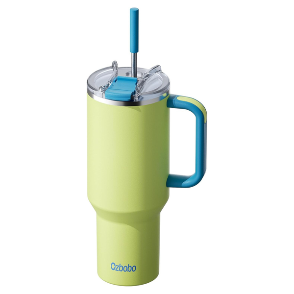 40oz 2-in-1 Stainless Steel Insulated Tumbler W/ Handle, Straw & Lid (Various)