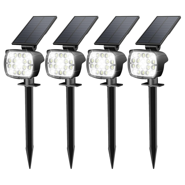 4-Pack Upgrade Outdoor Solar LED Spot Lights For Landscape