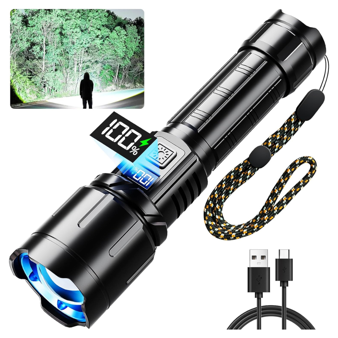 KNIBO 99000 Lumen Rechargeable LED Tactical Flashlight