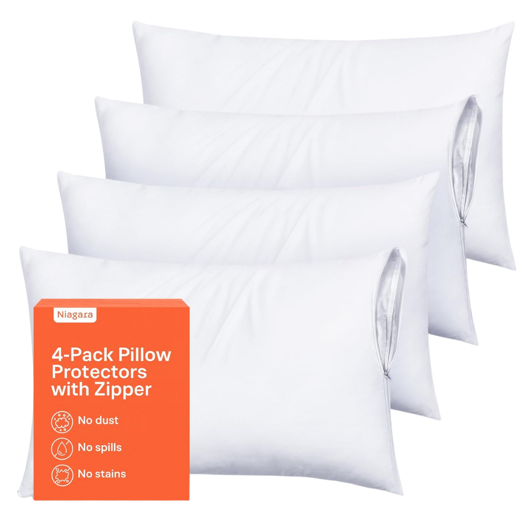 Set Of 4 Niagara Sleep Solution Breathable Ultra Soft Pillow Covers