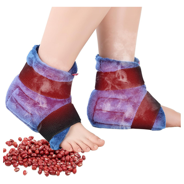 2-Pack Ankle Foot Warmers Feet Heating Pads Microwavable Heated Slippers