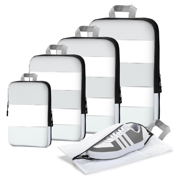 5-Piece Compression Packing Cubes Travel Organizer Set